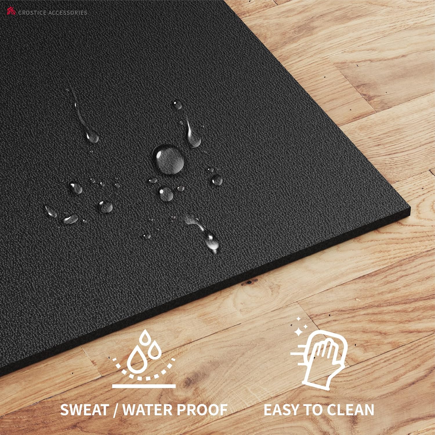Double Mat Compatible with Peloton Bike, Row & Concept 2 Rowing Machine, Thickness 6mm, Bike Trainer Accessories, Mat Protect Hardwood Floor Carpet, for Home Gym Exercise - Image 5