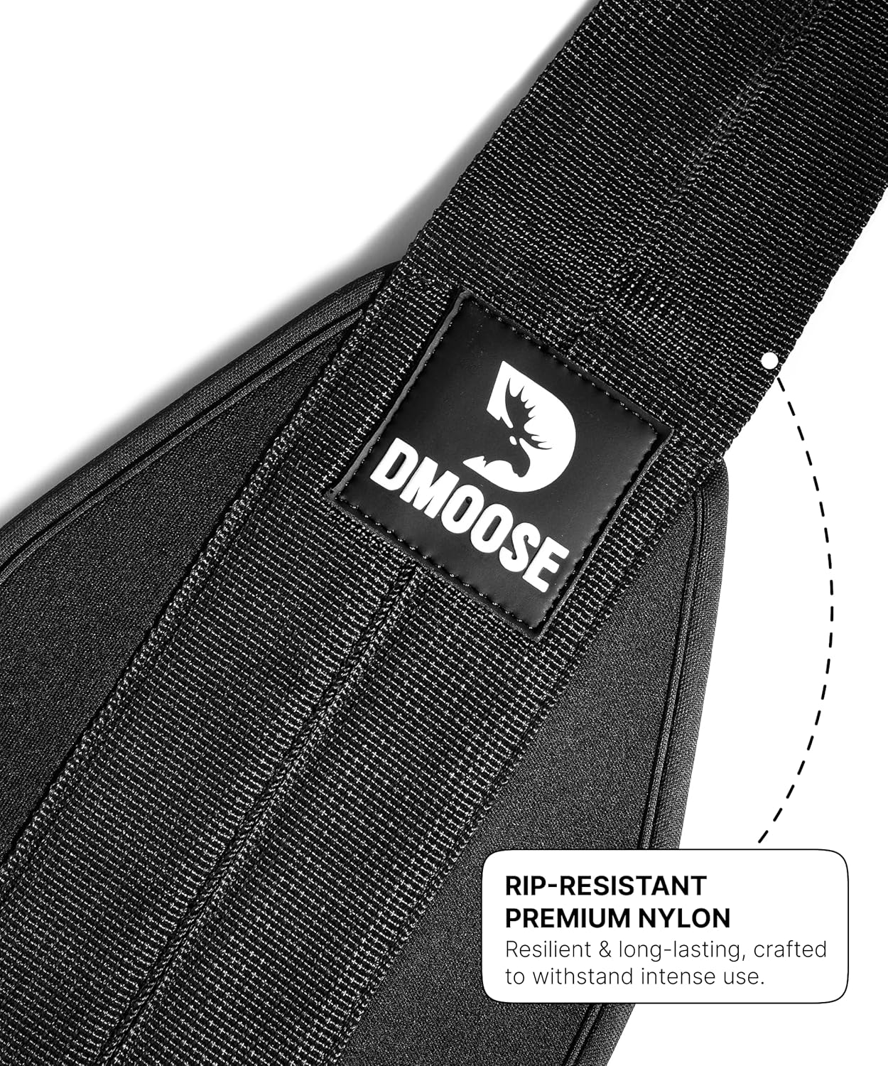 DMoose Fitness Hanging Ab Straps for Pull Up Bar & Core Strength Training - Soft Padded Exercise Straps for Ab Swing & Leg Raises, Hang Bar Strap with 2 Steel Carabiners - Abs Equipment for Home & Gym - Image 3