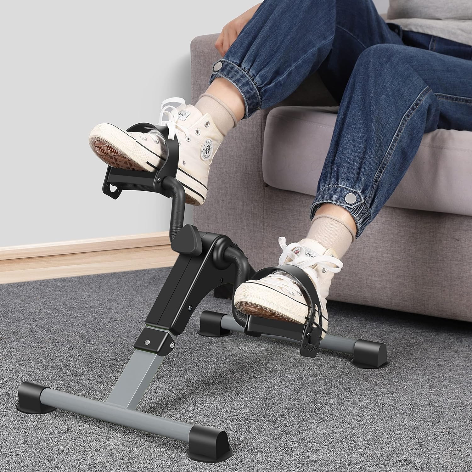 MOMODA Under Desk Pedal Exerciser Mini Bike for Leg/Arm - Foldable Peddler With LCD Display for Home/Office - Image 8