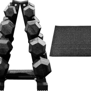 Premium Rubber Coated Hex Dumbbell Weight Set, Multiple Packages