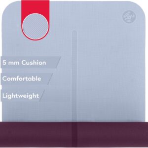 Manduka Begin Yoga Mat 68″ – 5mm Cushioning | Comfortable, Lightweight & Reversible with Alignment Stripe | Budget-Friendly | 68 x 24 inches