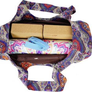 Aozora Yoga Mat Bag Large Yoga Mat Tote Sling Carrier with Pockets Fits Mats with Multi-Functional Storage Pockets Light and Durable