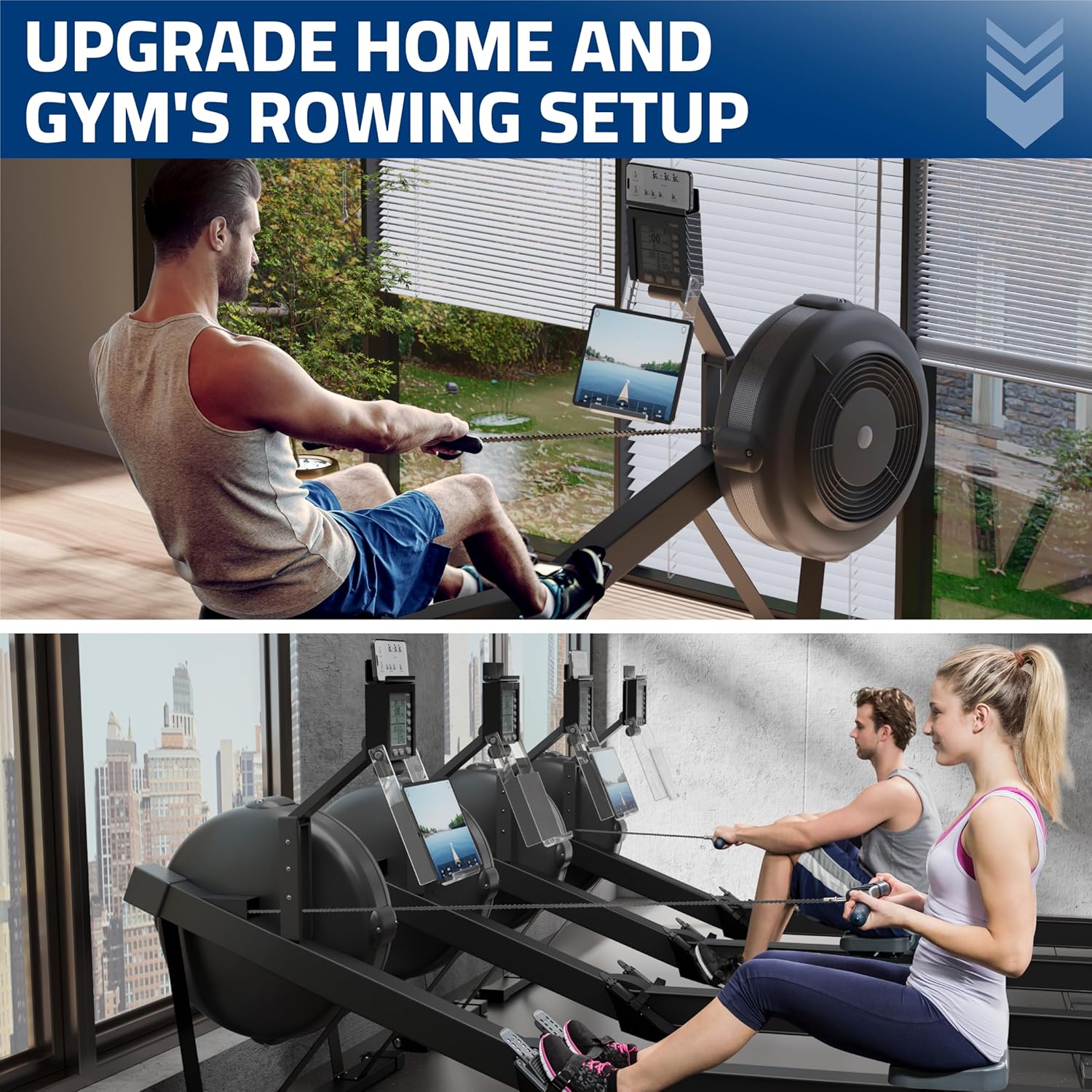 Phone & Tablet Holder Compatible with Concept 2 Rowing Machine & Skierg with PM5 Monitor, Rower Accessories, 2-in-1 Phone & Tablet Mount Stand for Model D&E and Rowerg, NOT for PM3/PM4, Patent Pending - Image 6