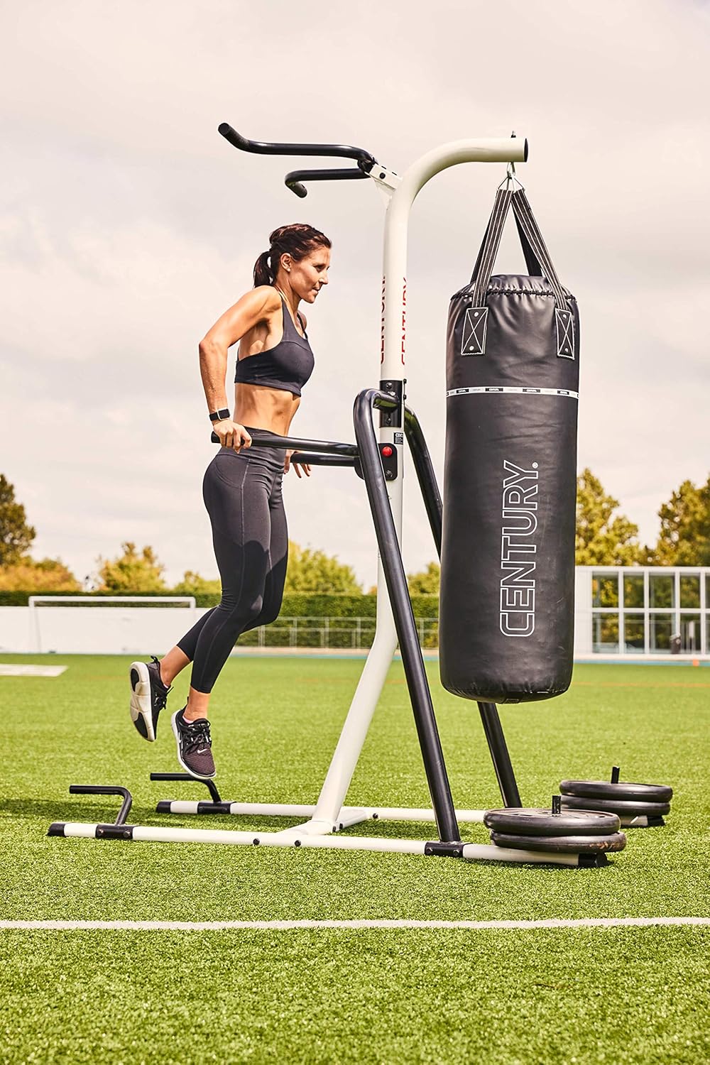 Century Fitness Training Station One Size Fits Most, Upper Body, Martial Arts, Bolt for Heavy Hanging Bag, Pull Up Bars, Dip Handles, Push Up Handles, Holds Up to a 100lb Bag - Image 5