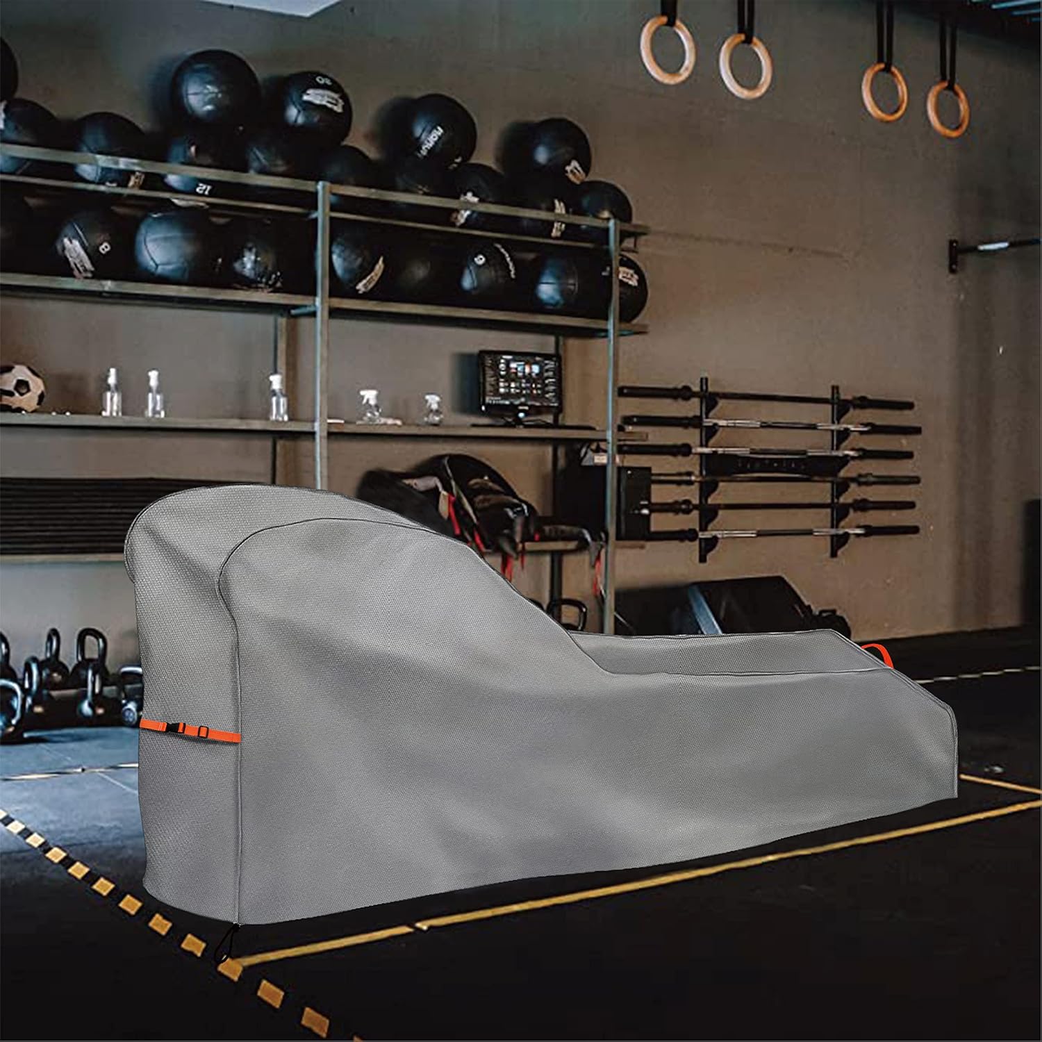 Rowing Machine Cover, Fitness Equipment Covers Protective Cover Dustproof Waterproof Cover Protective Cover and Resistant Oxford Fabric Sports Rowing Machine Protective Cover - Image 7