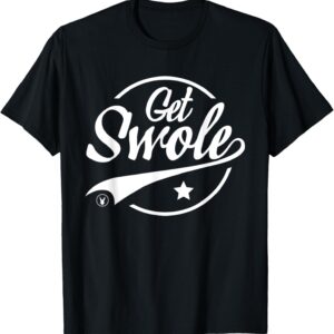 C732 GET SWOLE Gym Rabbit T-Shirt Workout Weightlifting MMA T-Shirt