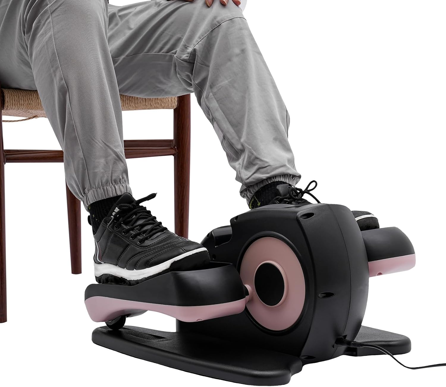 Under Desk Elliptical Machine for Seniors,Rehab Electric Sitting Leg Foot Pedal Exercise Equipment,Portable Trainer for Home Office w/Remote Control,LCD Screen 5 Gears Adjustable Speeds
