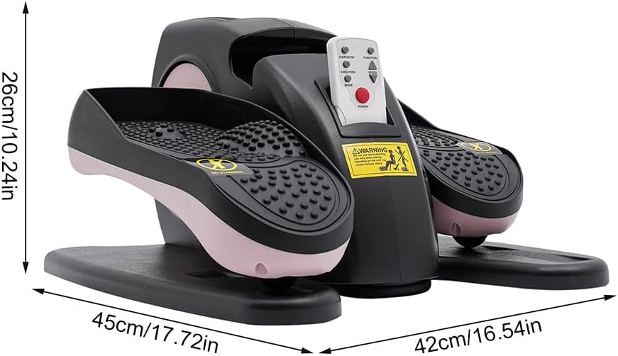 Under Desk Elliptical Machine for Seniors,Rehab Electric Sitting Leg Foot Pedal Exercise Equipment,Portable Trainer for Home Office w/Remote Control,LCD Screen 5 Gears Adjustable Speeds - Image 2