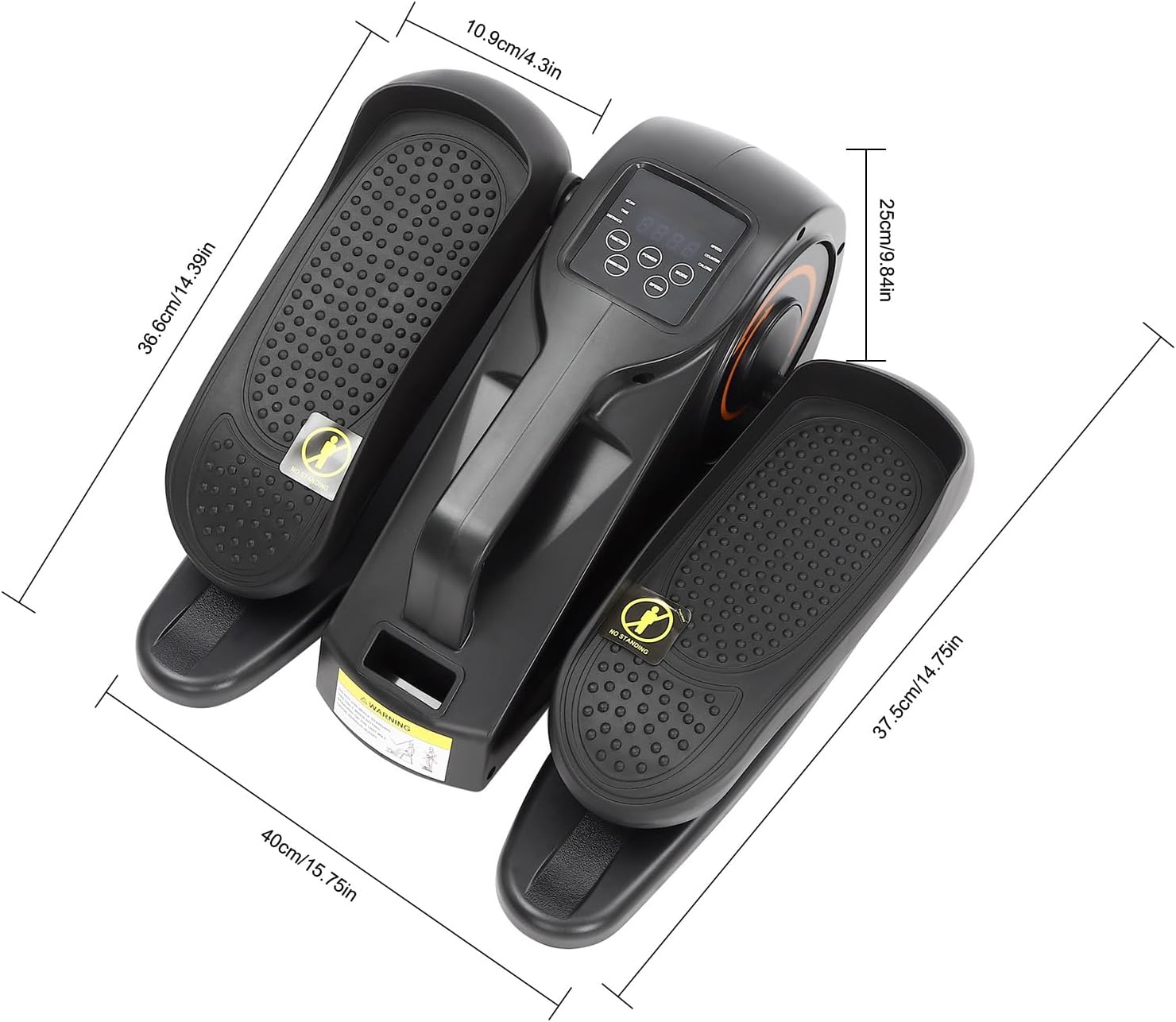 Under Desk Elliptical Machine, Portable & Quiet Electric Seated Pedal Exerciser with High-Definition LED Display Screen Foot Pedal Exerciser for Home Workout, Motorized Elliptical Trainer - Image 5
