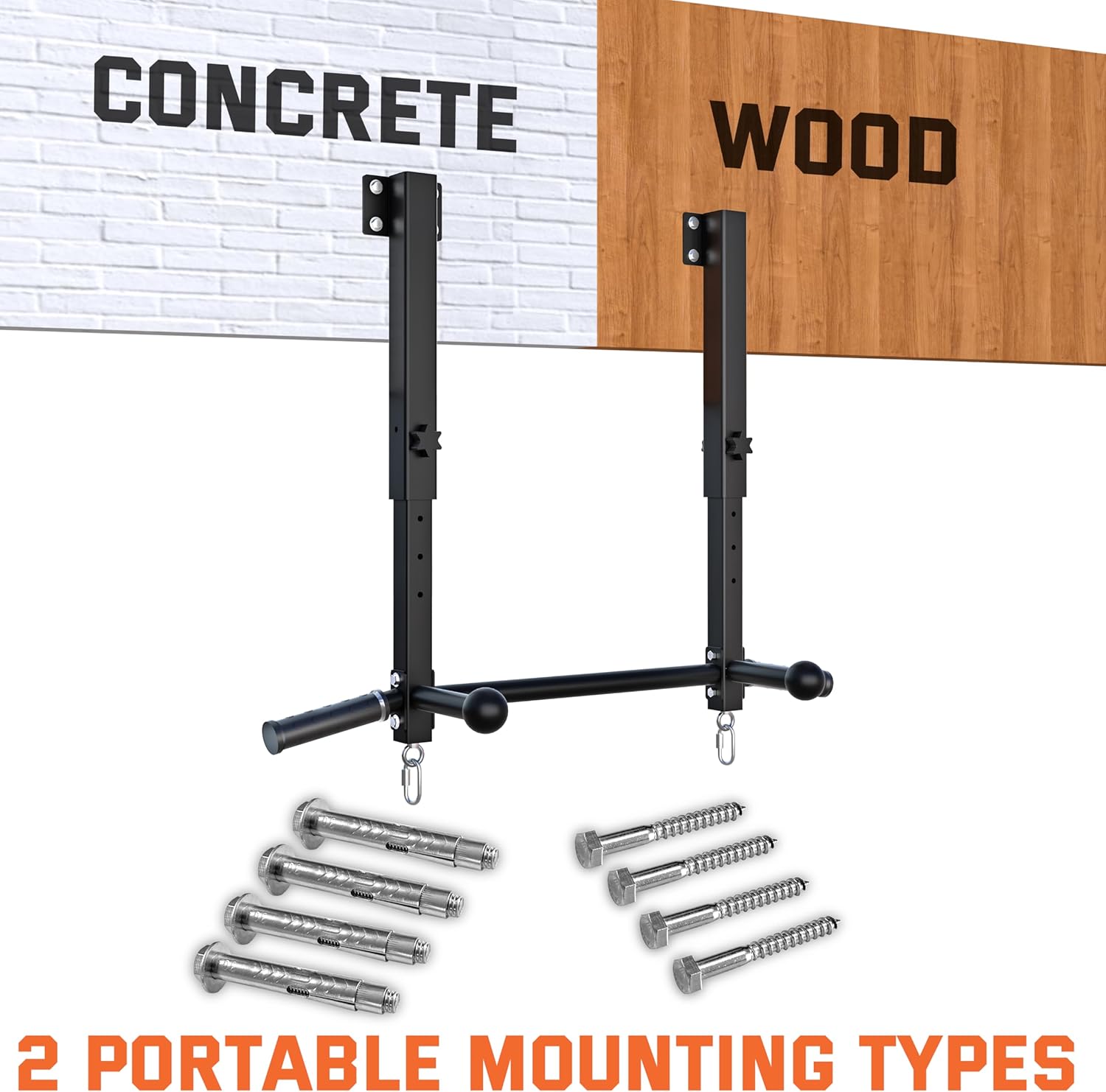 Pull Up Bar Joist Mounted -800 lbs Adjustabl Heavy Duty Chin Up Bar, Perfect for Garage, Beam and Rafter Mounting, Easy Installation Pullup Bar, Ideal for Multiple Grip Options - Image 8