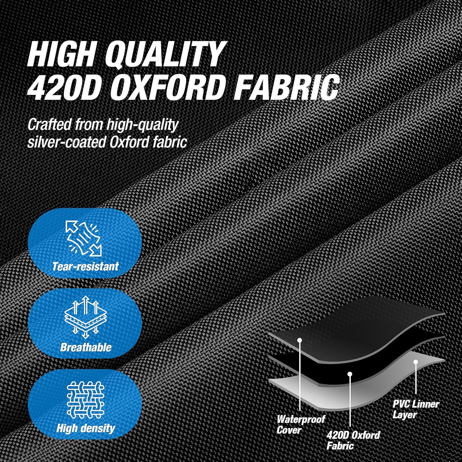 Rowing Machine Cover for foldable Water Rowing Machine - 29.9"L x 20.5"W x 24.8"H, 420D Waterproof Rowing Machines Covers Waterproof Outdoor - Indoor & Outdoor Use (Cover Only) - Image 3