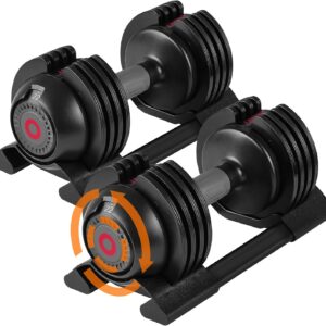 Adjustable Dumbbells Set: 5 Weight Options Dumbbell with Anti-Slip Metal Handle for Exercise & Fitness Fast Adjust Weight for Full Body Workout Fitness