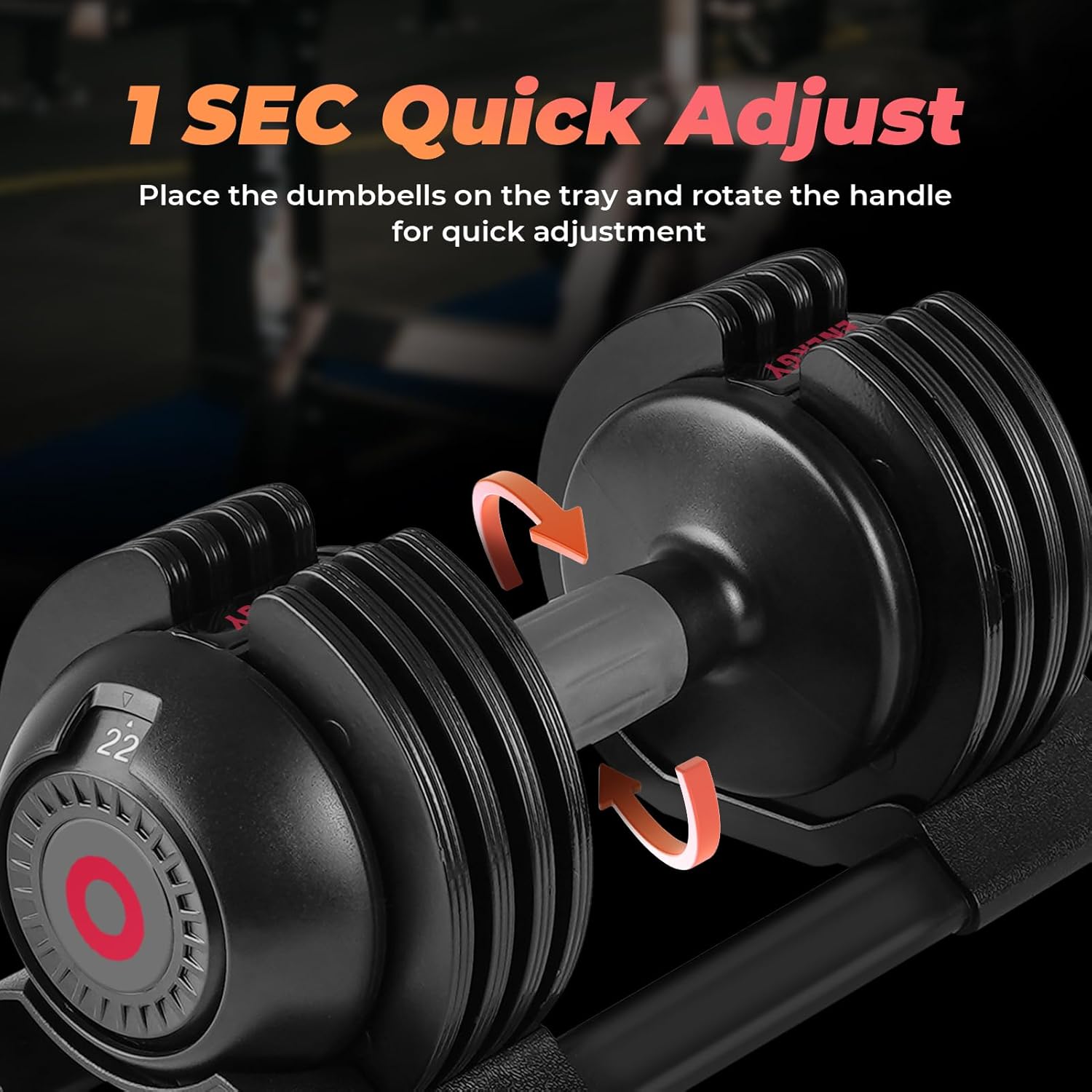 Adjustable Dumbbells Set: 5 Weight Options Dumbbell with Anti-Slip Metal Handle for Exercise & Fitness Fast Adjust Weight for Full Body Workout Fitness - Image 4