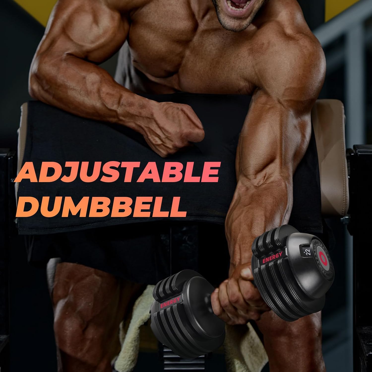 Adjustable Dumbbells Set: 5 Weight Options Dumbbell with Anti-Slip Metal Handle for Exercise & Fitness Fast Adjust Weight for Full Body Workout Fitness - Image 7