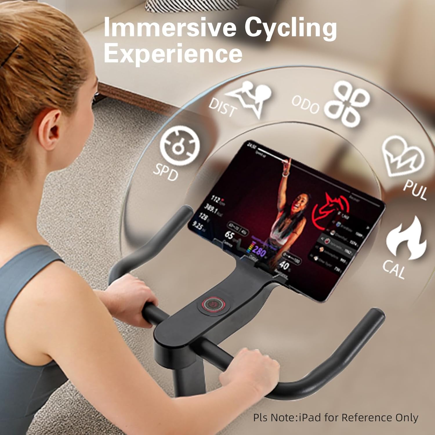 YESOUL Exercise Bike with Exclusive Smart App, Adjustable Magnetic Resistance & 300lbs Capacity, Indoor Stationary Cycling Bike with Stable Triangle Frame, Scenic Rides & Live Classes for Home Workouts - Image 3
