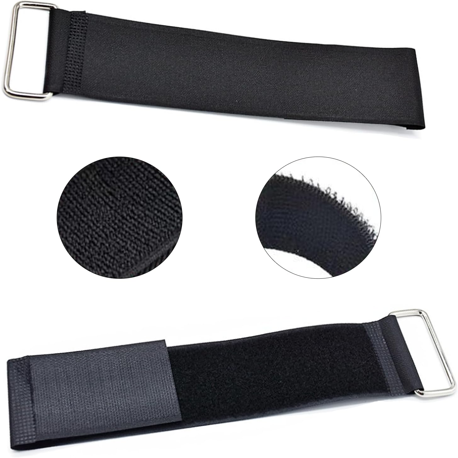 1 Pair 30cm Elliptical Machine Pedals Straps Stretchable Universal Rowing Machine Foot Straps Trainer Straps Leg Training Adjustable Easy to Install for Fitness Home Sports Office Accessories - Image 3