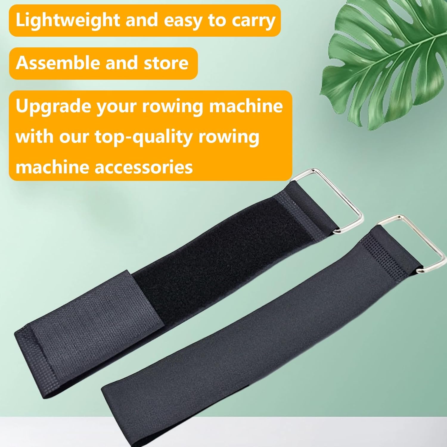 1 Pair 30cm Elliptical Machine Pedals Straps Stretchable Universal Rowing Machine Foot Straps Trainer Straps Leg Training Adjustable Easy to Install for Fitness Home Sports Office Accessories - Image 5