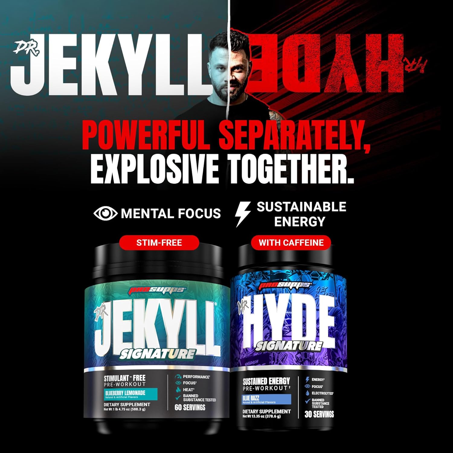 PROSUPPS Mr. Hyde Nightmare Pre Workout Powder with Caffeine & Beta Alanine - Preworkout for Intense Energy, Mental Focus & Performance - Gym & Fitness Supplements (Blood Berry, 30 Servings) - Image 6