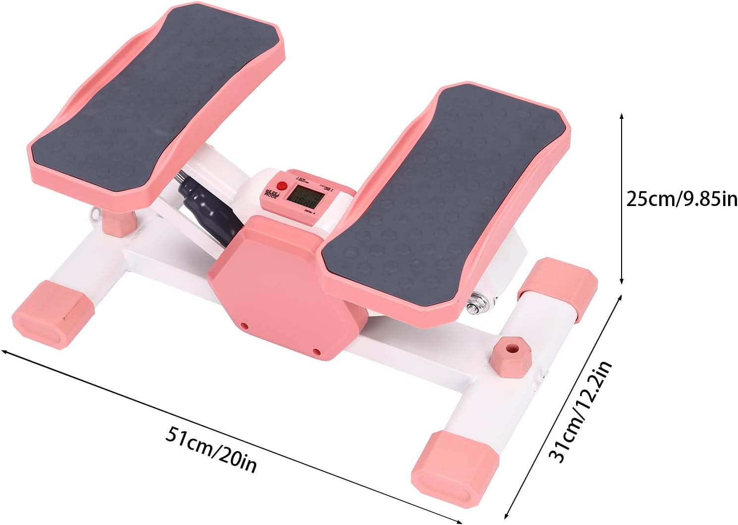 Twist Steppers for Exercise, Mini Stair Stepper Machine with Resistance Bands 330lbs Loading Capacity, Stair Stepper with Resistance Bands and LCD Monitor, Portable Exercise Equipment for Home Workout - Image 3