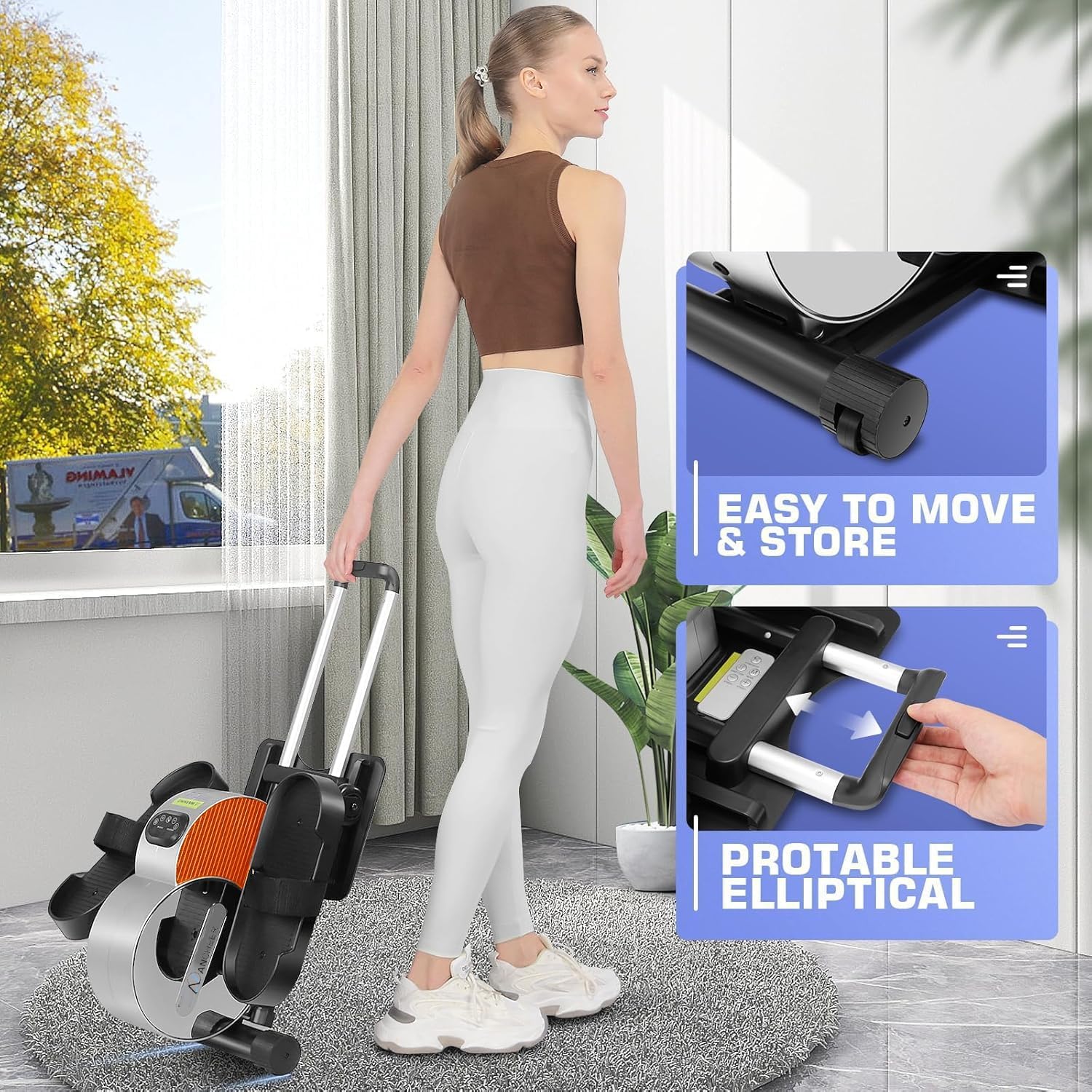 ANCHEER Under Desk Elliptical Machine Transform Your Life - High-End, Portable, Mini Leg Exerciser While Sitting. Perfect for Seniors, No Noise. Ideal Gift for Family As Seen on TV - Image 2