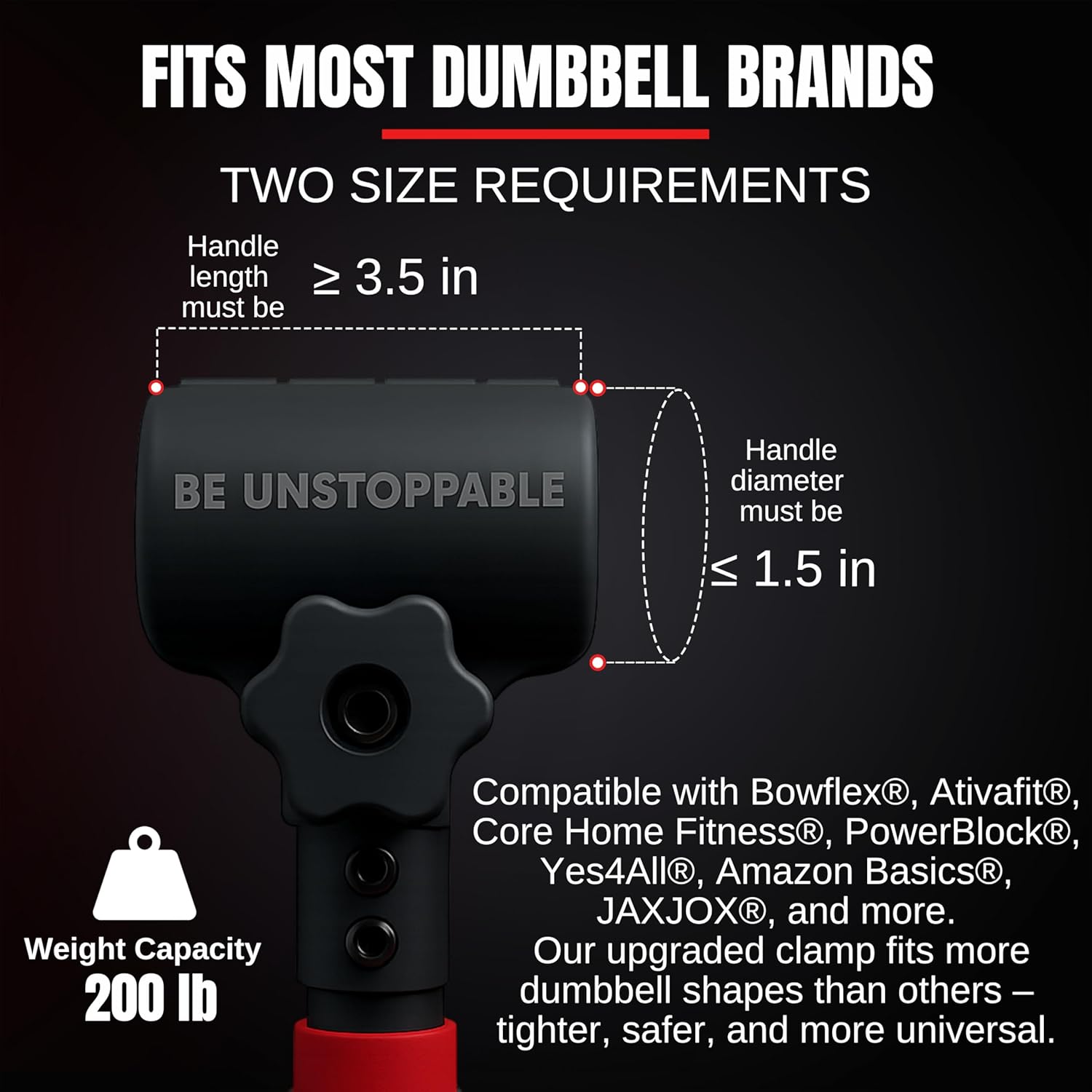 Dumbbell Converter to Barbell Set - Adjustable weights & Up to 200 lb Capacity Weight Barbell - Steel Clamp - Barbell Dumbbells Converter for Home Gym - Weight Lifting for full Body Workouts - Image 4