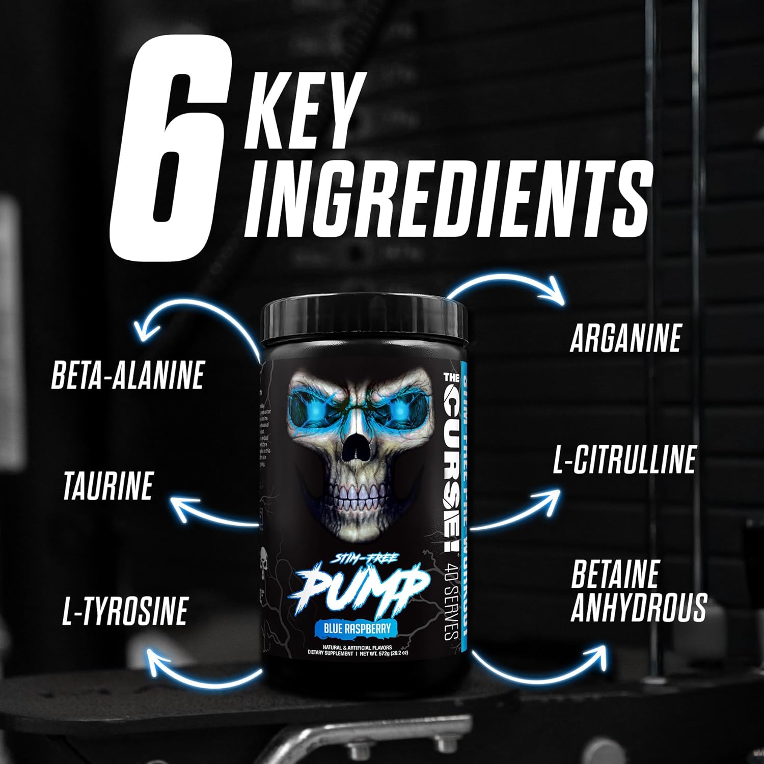 JNX SPORTS The Curse! Pump – Stim-Free Pre-Workout | Blue Raspberry 40 Serves | Caffeine-Free Pump Pre Workout, Non-Stim Nitric Oxide Preworkout for Men & Women - Image 5