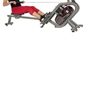 Sunny Health & Fitness Phantom Hydro Water Rowing Machine, Silver SF-RW5910 + Home Gym Foam Floor Protector Mat