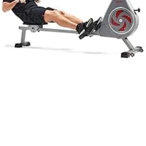 Sunny Health & Fitness Dynamic Air Rowing Machine with Exclusive SunnyFit® App Enhanced Bluetooth Connectivity SF-RW520007 + Home Gym Foam Floor Protector Mat