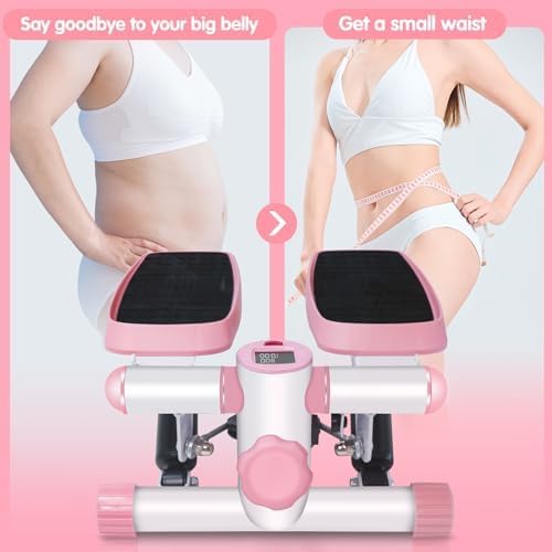 Mini Steppers for Exercise,Step Machine for Exercise at Home,Portable Mini Stair Stepper, Stepper with Resistance Bands,Hydraulic,Carrying 330 Lbs,Fitness Stepper for Full Body Workout - Image 6