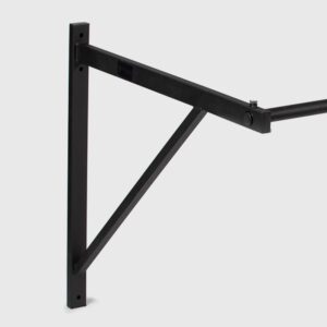 Titan HD Wall Mounted Pull Up Chin Up Bar with 8 in. Wood Olympic Gymnastic Rings – 1.5 in. W Heavy Duty Thick Straps &