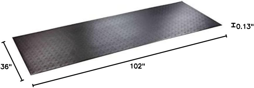 SuperMats High Density Commercial Grade Solid Equipment Mat 29GS Made in U.S.A. for Large Treadmills Ellipticals Rowers Water Rowing Machines Recumbent Bikes and Exercise Equipment (3-Feet x 8.5-Feet) (36" x 102") (91.4 cm x 259.1 cm),Black - Image 2