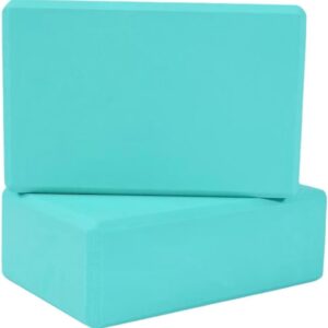 Yoga Blocks 2 Pack, Lightweight Premium EVA Foam Yoga Blocks, Non Slip Supportive Foam Blocks Yoga Prop Accessories for Yoga, Pilates, Stretching and Meditation, Women Men Yogi Beginners