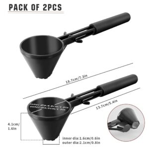 Funnel Scoop for Protein Powder: 2-Pack Reusable BPA-Free Measuring Spoon & Leakproof Water Bottle Funnel with 2 Silicone Travel Containers – Gym Supplement Dispenser for Pre-Workout Shaker