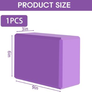 Yoga Block – Supportive Latex-Free Eva Foam – Soft Non-Slip Surface with Beveled Edges for Yoga, Pilates, Meditation – Yoga Accessories for Stability, Balance, Deepen Stretches