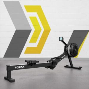 FORZA Fury Rowing Machine | 10-Level Adjustable Resistance Air Rower with Foldable Design, Digital Display & Ergonomic Features – Ideal for Home and Gym Workouts