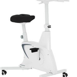 FLEXISPOT Exercise Bike with 2D Desktop, Space Saving Under Desk Bike with Removable Desk, Stationary Bikes Indoor Bikes with 300LBS Heavy Duty 8-Level Resistance Flywheel Optional LCD, V9PRO/V9MAX