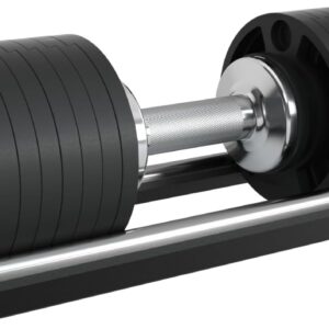 SNODE AD80 Drop Proof 80 lbs Adjustable Dumbbell Set -Adjustable Weights with Cast Iron Plates and Cradle, Knurled Handle, Fast Adjust, Compact Home Gym Equipment for Bench & Press