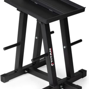 Titan Fitness Dumbbell Column Stand and Plate Tree, 260 LB Capacity, Organize Classic Dumbbells Power Block Dumbbells Loose Plates
