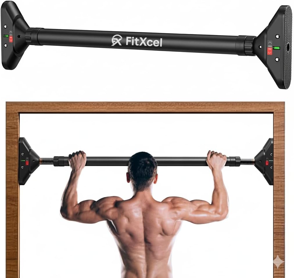 pull up barStrength Training Chin up Bar without Screws,Adjustable 28.34''-43.30'' Width Locking Mechanism Pull up Bar for Doorway,Max Load 440lbs for Home Gym Upper Body Workout, Non-slip - Image 7
