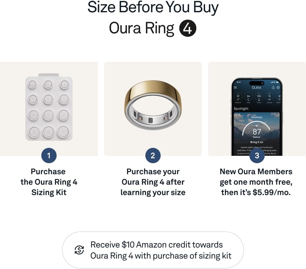 Oura Ring 4 - Gold - Size 8 - Size Before You Buy - Image 3
