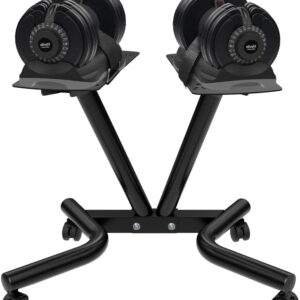 ATIVAFIT Adjustable Dumbbell Stand Fitness Dial Dumbbell Rack with Adjustable Belt for Home Gym Set