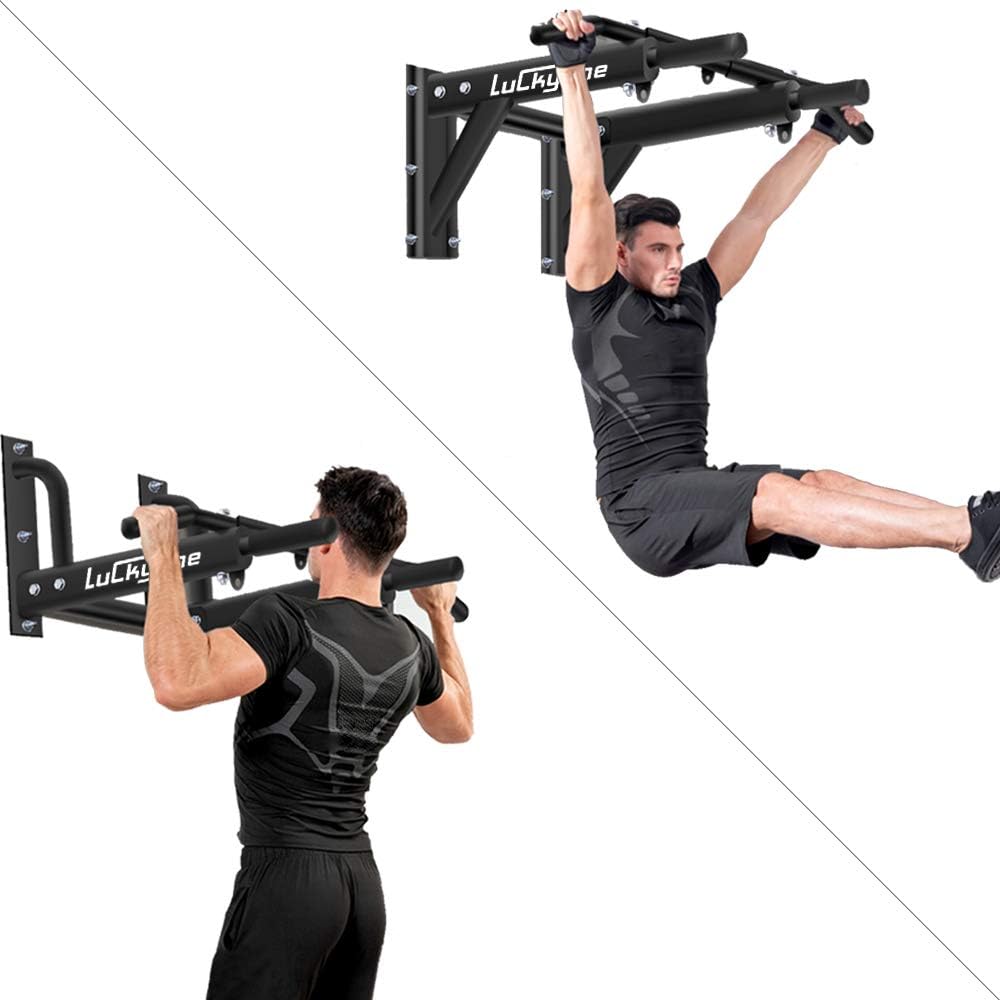 Wall Mount Pull Up Bar, Heavy Duty Steel Joist Mount Chin Up Bar, Pull-Up Bar With Wood Mount and Wall Mount Screws - Image 2