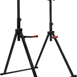 Pull Up Station, Triangular Power Tower Foldable Pull Up Bar Station, Height Adjustable Multi-Function Tower Workout Dip Stand for Home Gym Strength Training Equipment