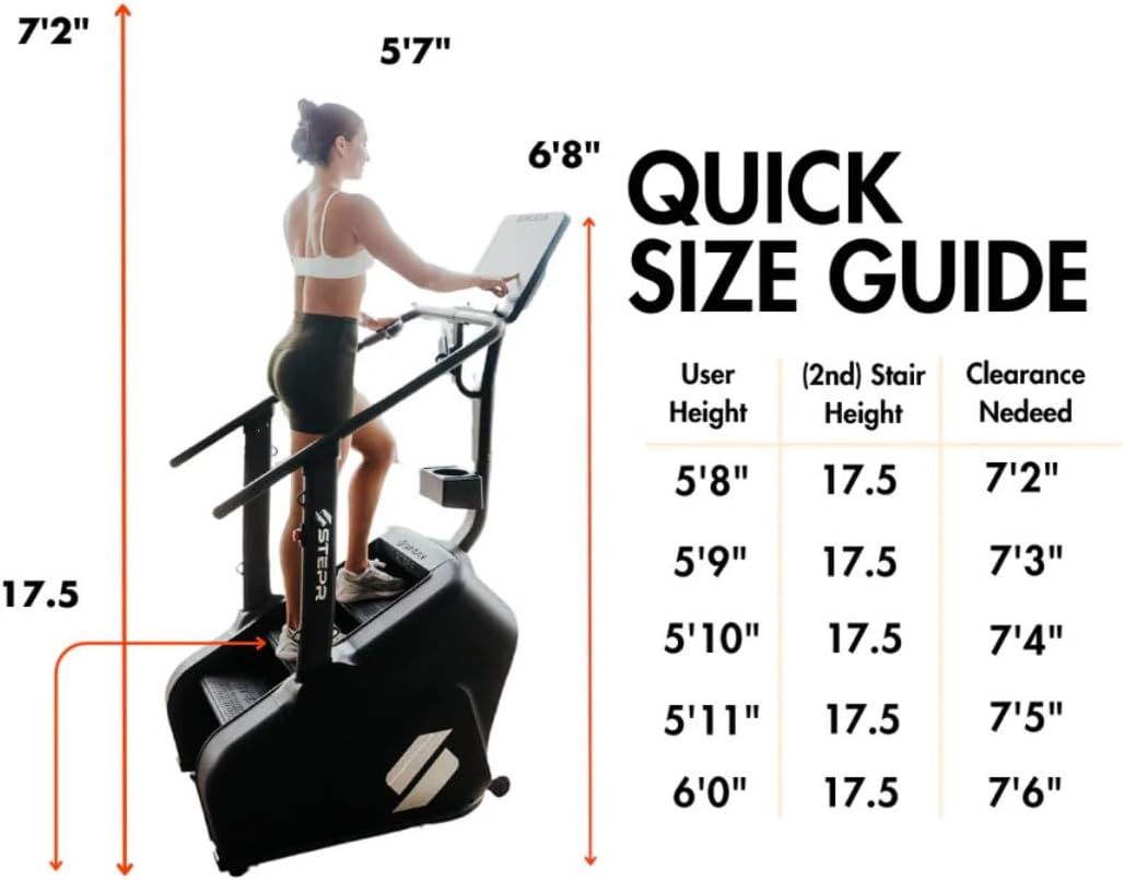 STEPR+ Stair Master with 27" Touchscreen, Commercial Grade Stairmaster Machine for Home, 140 Steps/Min, Bluetooth & WiFi Stepper Machine, Resistance Band Attachments, Mobile App, 375 lb Capacity - Image 8