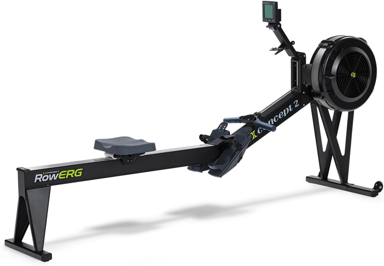 Concept2 RowErg Model E Indoor Rowing Machine with Tall Legs - PM5 Monitor, Device Holder, Adjustable Air Resistance, Easy Storage with FitXion Seat Cushion - Image 5