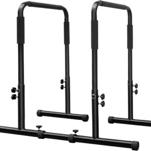 Dip Bar Adjustable Dip Stand Station for Home Fitness Workout Calisthenics Exercise Pull Up Stand Portable Parallel Bar