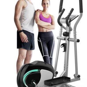Dripex Elliptical Exercise Machine, Hyper-Quiet Elliptical Machine for Home, Magnetic Elliptical Training Machines with 8-Level Resistance, 6KG Flywheel, LCD Monitor, Pulse Sensor