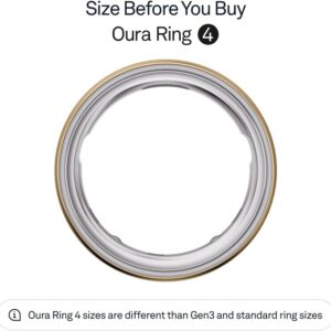 Oura Ring 4 – Gold – Size 8 – Size Before You Buy