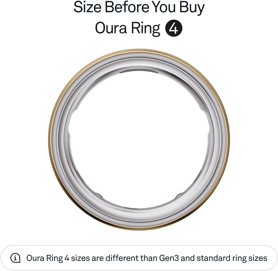 Oura Ring 4 - Gold - Size 8 - Size Before You Buy - Image 2
