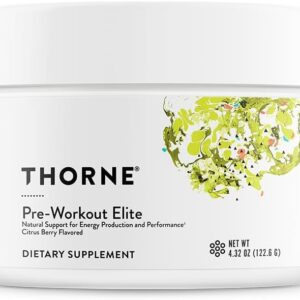 THORNE – Pre-Workout Elite – Natural Support for Energy Production and Performance* – Citrus Berry Flavored – NSF Certified for Sport – 4.32 Oz – 24 Servings